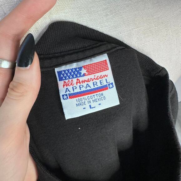 Vintage 90s Halloween Witch Embroidered Tee Black Moon Stars T-Shirt Large, - Picture 4 of 5